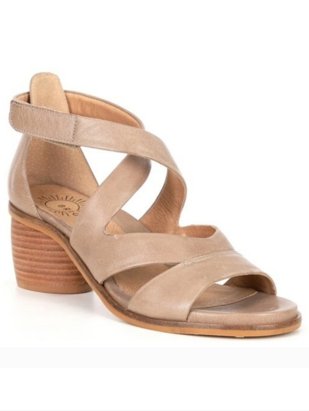 Brioso | EUC‎ Verandah Leather Block Heel Sandals Tan Size 8